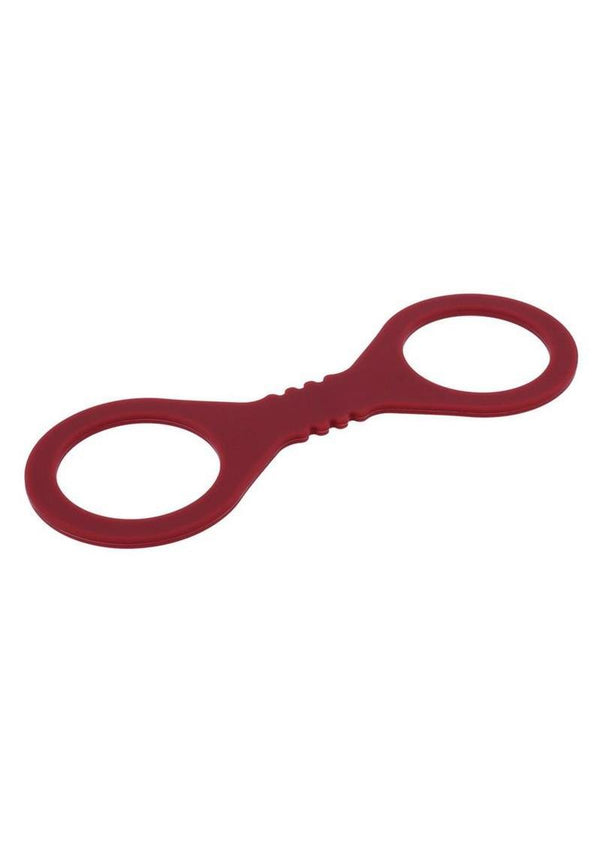 Sex and Mischief Enchanted Silicone Cuffs - Red - Small
