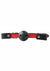 Sex and Mischief Hush Ball Gag Adjustable Strap - Black/Red