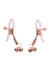 Sex and Mischief Peaches N Creame Bell Nipple Clamps - Rose Gold
