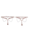 Sex and Mischief Peaches N Creame Garters - Rose Gold