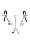 Sex and Mischief Shadow Bell Nipple Clit Jewelry - Black/Silver