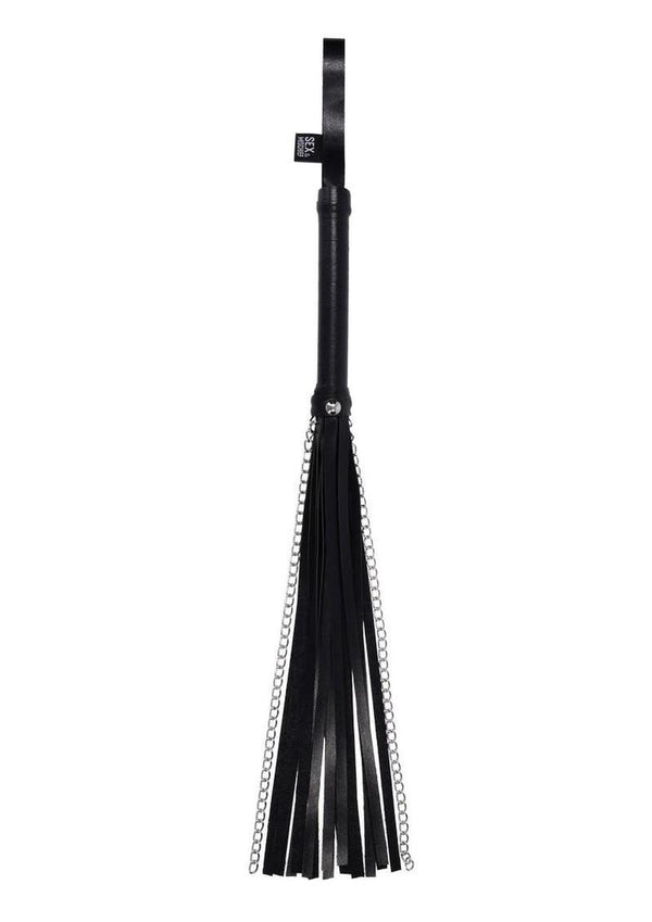 Sex and Mischief Shadow Chain Flogger - Black/Silver