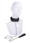 Sex and Mischief Shadow Collar and Leash - Black/Silver