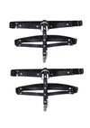 Sex and Mischief Shadow Garters - Black/Silver
