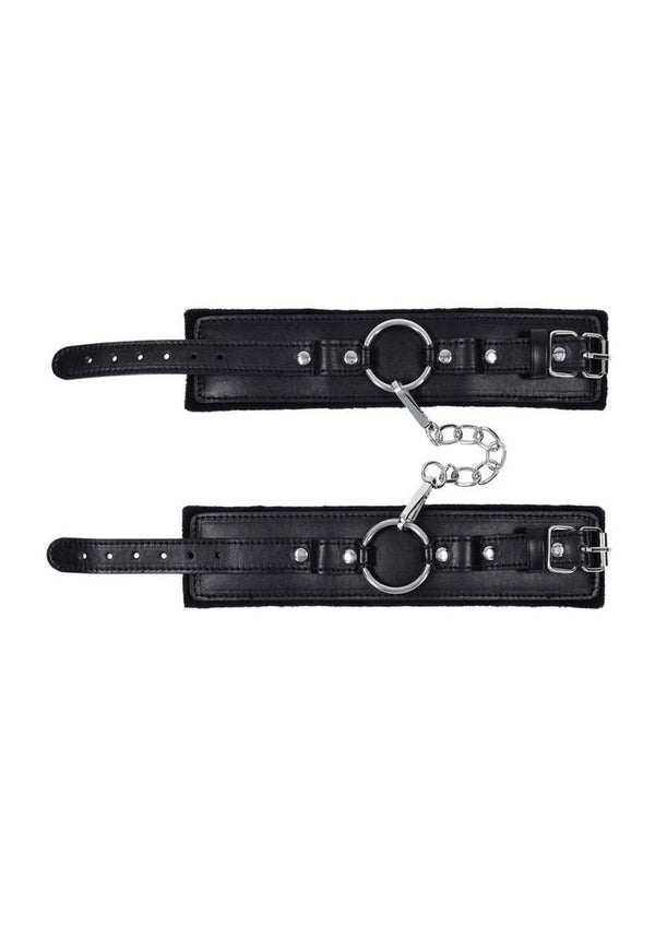 Sex and Mischief Shadow Handcuffs - Black/Silver