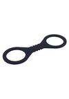 Sex and Mischief Shadow Silicone Cuffs - Black - Small
