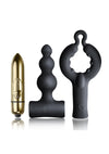 Silhouette Be Mine Set Bullet with Silicone Attachments Vibrator - Black/Gold