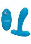 Silicone Remote Pulsing Pleaser Rechargeable Vibrator with Remote Control - Blue
