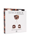 Sincerely Amber Neck and Wrist Restraint - Animal Print/Gold