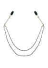 Sincerely Bling Nipple Clips - Black/Metal/Silver - 20in