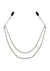 Sincerely Bling Nipple Clips - Black/Metal/Silver - 20in