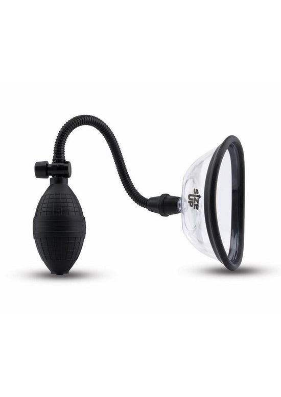 Size Up Classic Pussy Pump with Two Chambers - Black/Clear