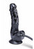 Size Up Ripple Inflatable Silicone Dildo with Balls - Black - 6in