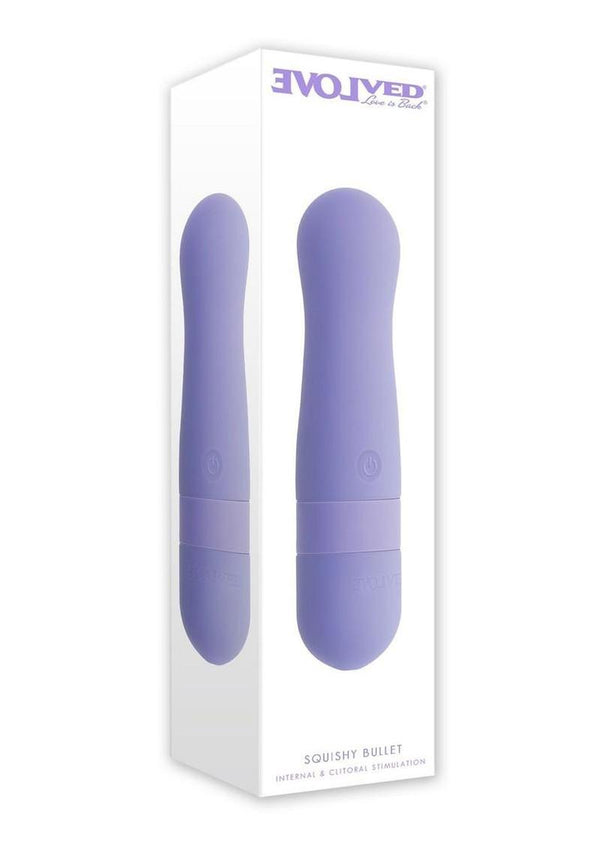 Squishy Bullet Rechargeable Silicone Vibrator - Purple
