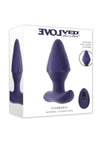 Starburst Rechargeable Silicone Expandable Anal Plug with Remote - Purple