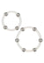 Steel Beaded Silicone Ring - Clear - Large/XLarge - 2 Per Set/Set