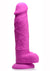 Strap U Power Pecker Silicone 7in Dildo with Balls - Pink