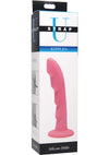 Strap U Ripples Strap-On Compatible Silicone 6.75in Dildo - Pink