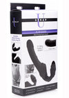 Strap U Slim Rider Rechargeable Silicone Strapless Strap-On - Black