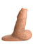 Strap U Uncut Packer Silicone 5.1in Dildo - Caramel