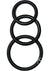 Super Silicone Cock Rings - Black - 3 Pack