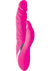 Surenda Rabbit Lover and Dildo Rechargeable Silicone Vibrator - Pink