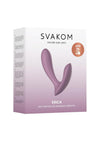 Svakom Erica Rechargeable Silicone App Compatible Dual Vibrator with Clitoral Stimulator and Remote - Pink