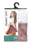Teacher's Pet Ms. Honor Student Schoolgirl Costume - Red/White - One Size - 4 Piece