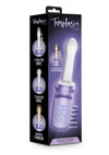 Temptasia Violet Vixen Rechargeable Silicone Thrusting Dildo Vibrator with Mount - Purple
