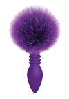 The 9's - Cottontails Silicone Ribbed Bunny Tail Butt Plug - Purple