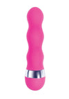 The 9's - Pinkies, Curvy Silicone Mini Vibrator - Pink - 4.5in