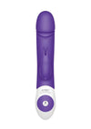 The Thrusting Rabbit Rechargeable Silicone Vibrator with Clitoral Stimulation