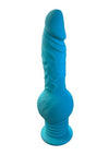 Throb Rechargeable Silicone Thrusting Dildo with Balls and Suction Cup - Teal
