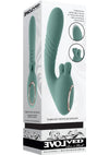 Thrust Into Ecstasy Rechargeable Silicone Dual Vibrator - Green