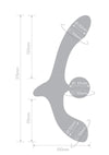 Together Double Tap Rechargeable Silicone Double-Ended Vibrating Strapless Strap-On