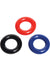 Trinity Men Stretchy Cock Ring - Assorted Colors - 3 Pack