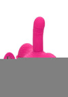 Triple Rider Remote Control Ecstasy Rumbler Rechargeable Silicone Vibrator - Pink