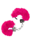 Ultra Fluffy Furry Cuffs - Metal/Pink