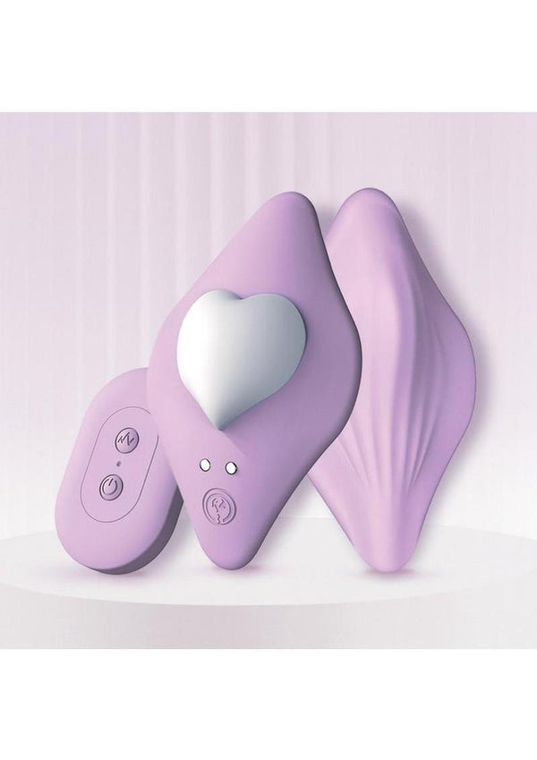 Ultra I Heart You Rechargeable Silicone Panty Vibe with Remote Control