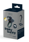 Vedo Frisky Bunny Rechargeable Silicone Vibrating Cock Ring - Black