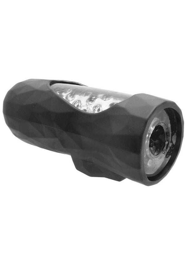 Vedo Hummer 2.0 Silicone Rechargeable Vibrating Stroker - Crystal Clear/Black Pearl