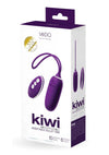 Vedo Kiwi Rechargeable Silicone Insertable Bullet Vibrator with Remote Control - Deep Purple/Purple