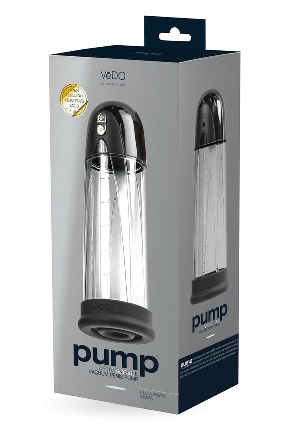 Vedo Pump Rechargeable Silicone Vacuum Penis Pump - Just - Black