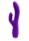 Vedo Rockie Rechargeable Silicone Rabbit Vibrator - Into You - Indigo/Purple
