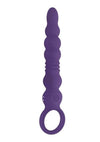 Vibrating Buttfuc Thrusting Rechargeable Silicone Anal Wand - Purple