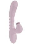 Vive Andria Led Rechargeable Silicone Dual Motor G-Spot Vibrating and Tap Clit Stimulator