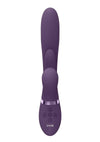 Vive Ena Rechargeable Silicone Triple Motor Thrusting G-Spot with Flapper and Air Wave Clit Stimulation Vibrator