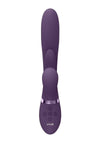 Vive Kura Rechargeable Silicone Triple Motor Thrusting G-Spot with Flapper and Air Wave Clit Stimulation Vibrator