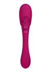 Vive Mirai Rechargeable Silicone Dual Motor Double Ended Bendable Pulse and Air Wave Vibrator
