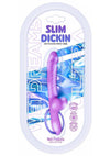 Wet Dreams Slim Dickin Rechargeable Silicone Vibrator with Balls - Lavender/Purple